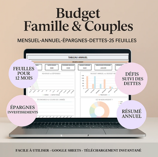 Modèle Budget Gestion Finance Couple & Famille
